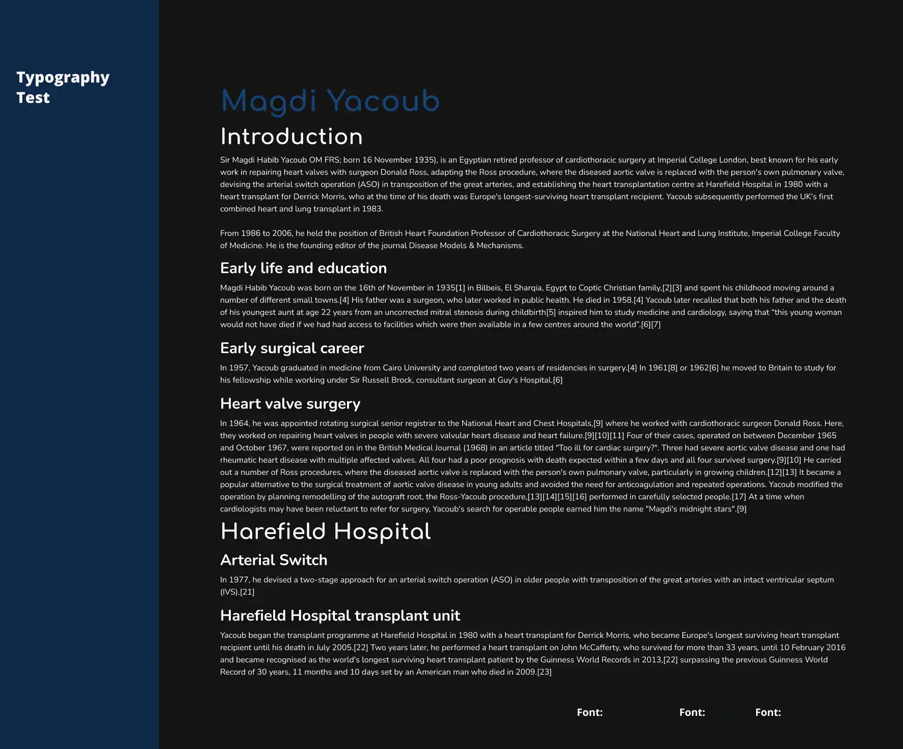 Typography Spec
